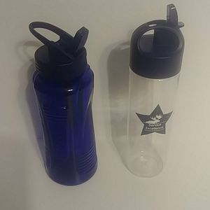 2 water bottles plastic